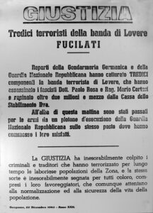 Manifesto murale della Gnr, 22 dicembre 1943