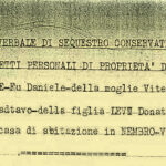 Verbale di sequestro dei beni, per gentile concessione dell’Archivio di Stato