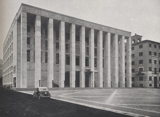 La Casa littoria in una foto d’epoca