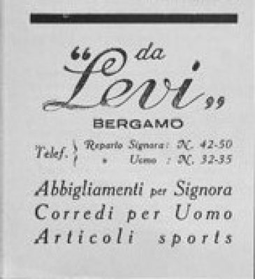 Pubblicità del negozio “Da Levi” confiscato sotto la Rsi